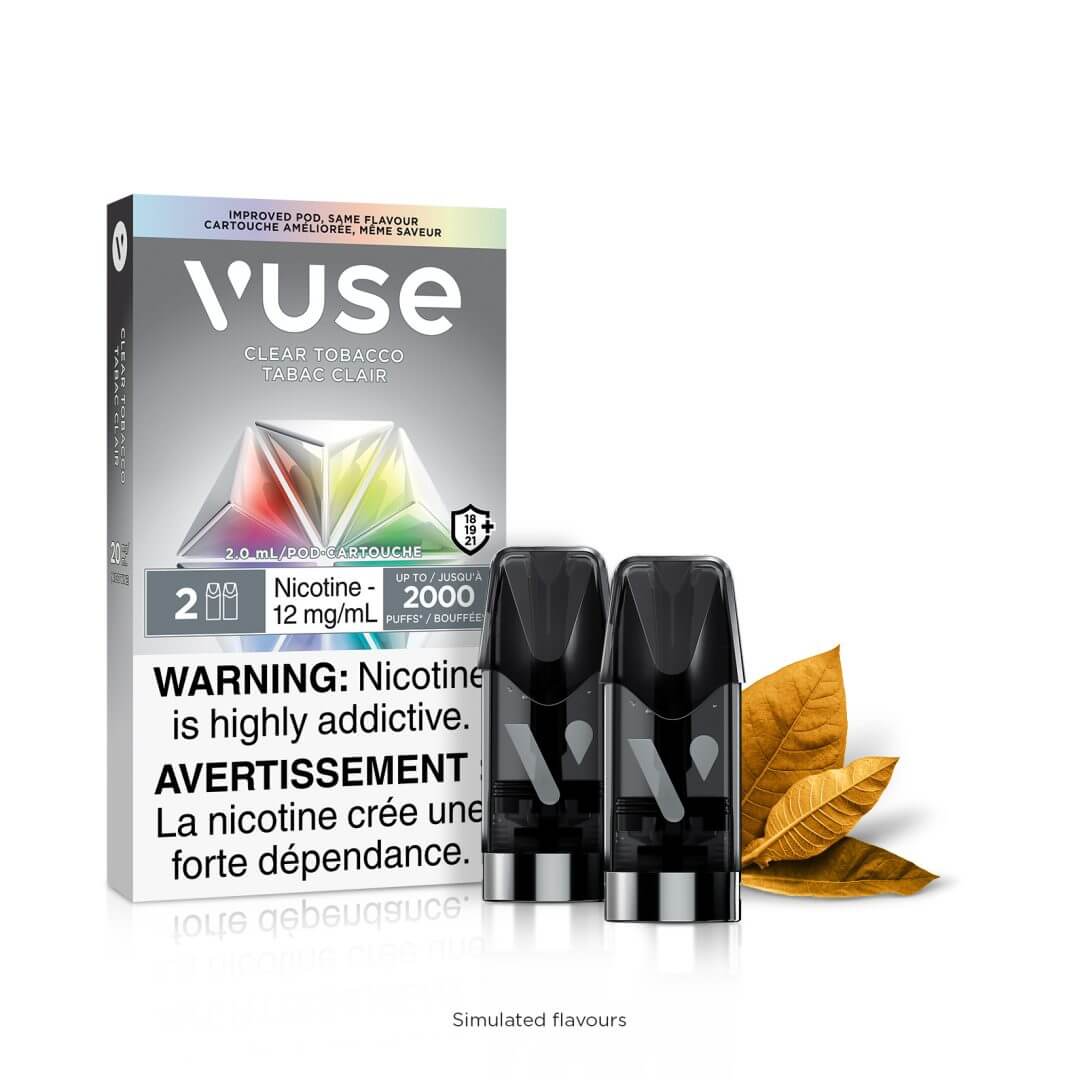 VUSE Clear Tobacco Pods - 20mg (Canada) >> VapeVine.ca