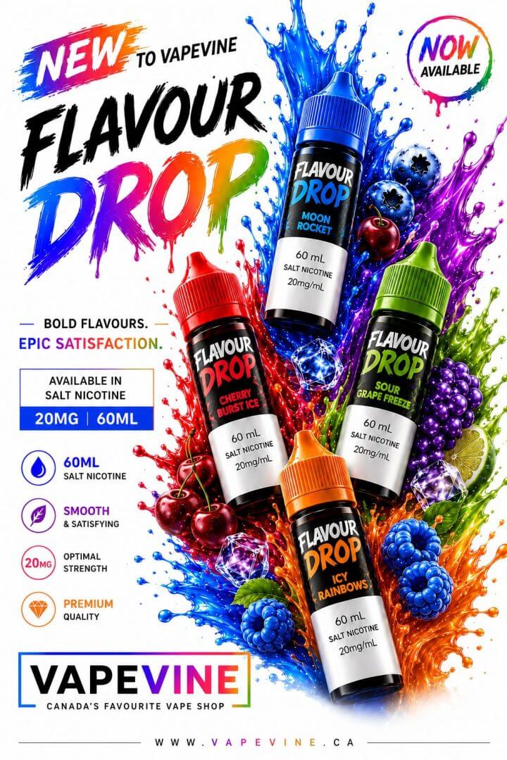Flavour Drop 60ml Salt Nic Ejuice Canada